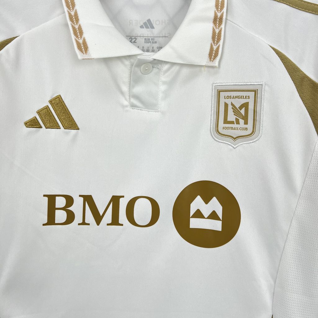 Kit Infantil Los Angeles FC Away 25/26  -Branco e Dourado