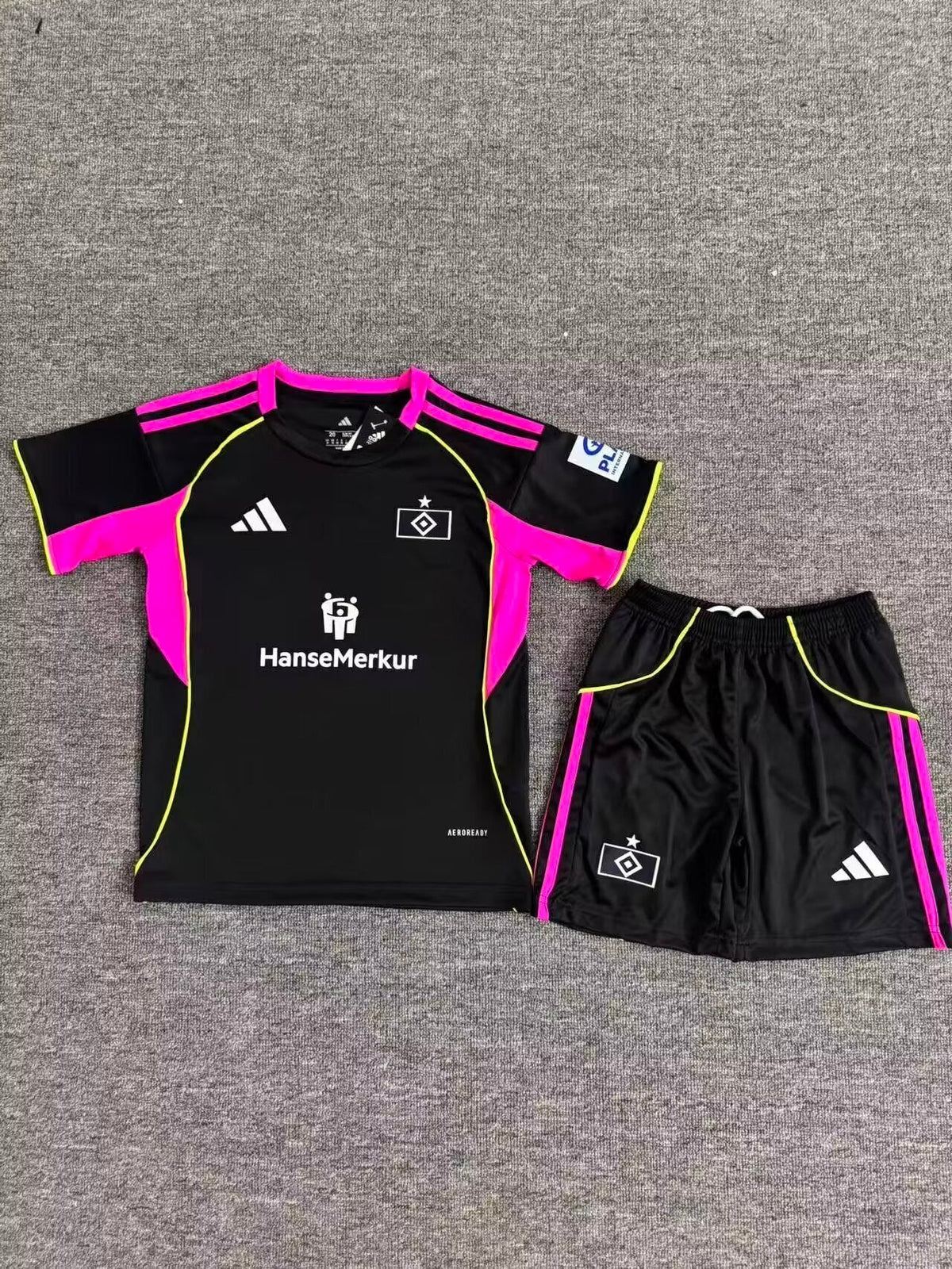 Kit Infantil Hamburgo Third 25/26  - Preto e Rosa