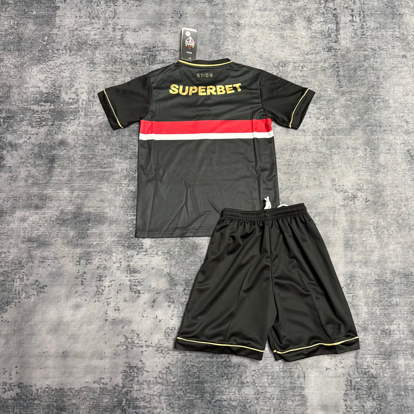 Kit Infantil São Paulo Third 25/26 - Preto
