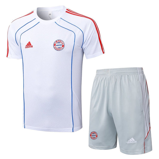Kit de Treino Adulto Bayern de Munique 25/26 Shorts e Camisa - Branca