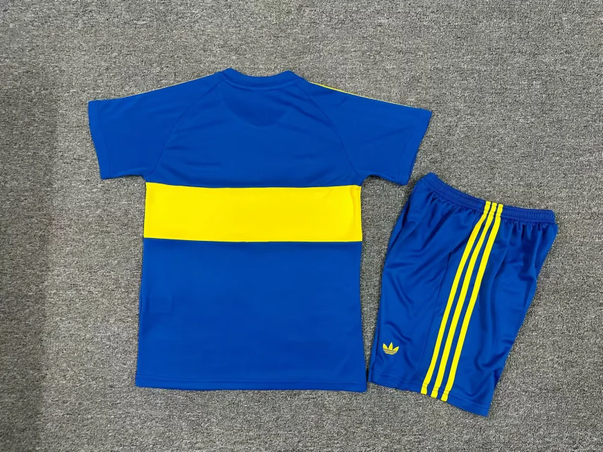 Kit Infantil Boca Jrs Away Retro 1981  - Azul