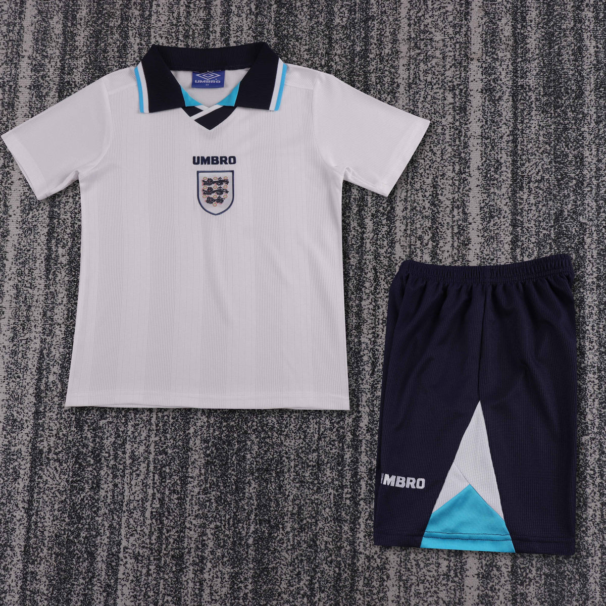 Kit Infantil Inglaterra Home Retro 1996 - Branca