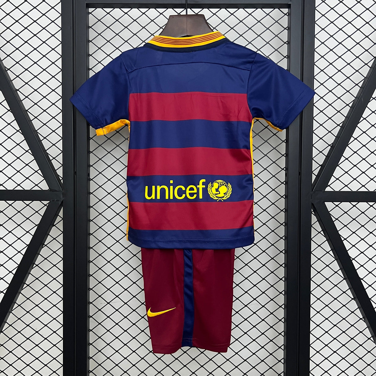 Kit Infantil Barcelona Home Retrô 15/16 - Grená