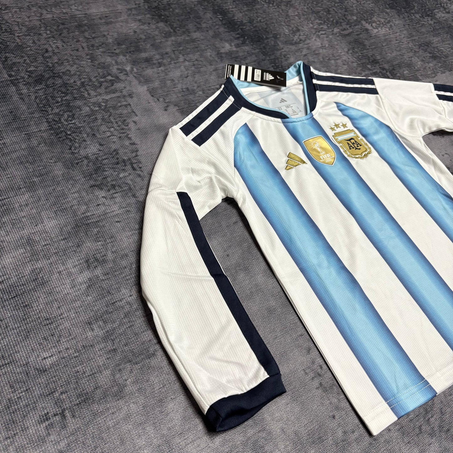 Kit Infantil Argentina Home Manga Longa 26/27 - Branco e Azul