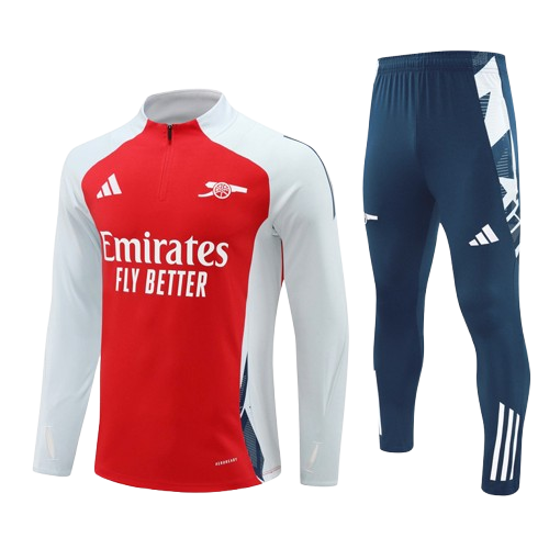 Kit Treino Infantil Agasalho + Calça Arsenal  - Vermelho e Branco