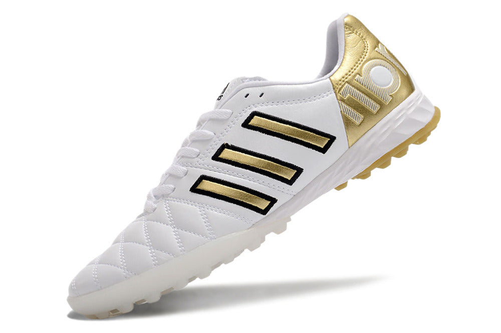 Chuteira Society Adidas adiPURE 11 Pro X PD25 Trx FG - Branca e Dourada