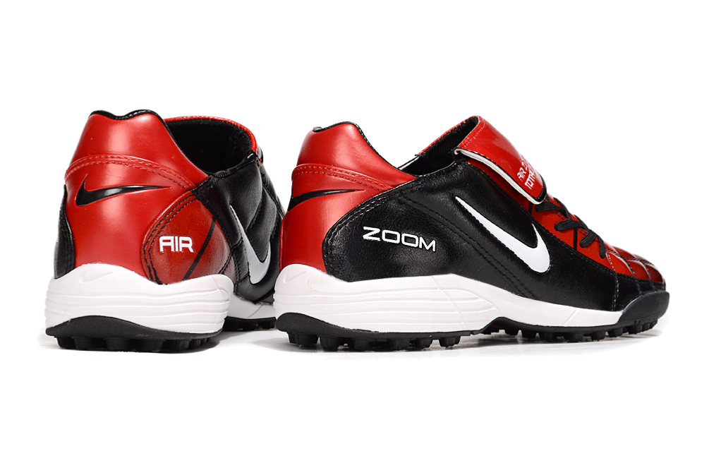 Chuteira Society Nike T90 TF - Preto e Vermelho
