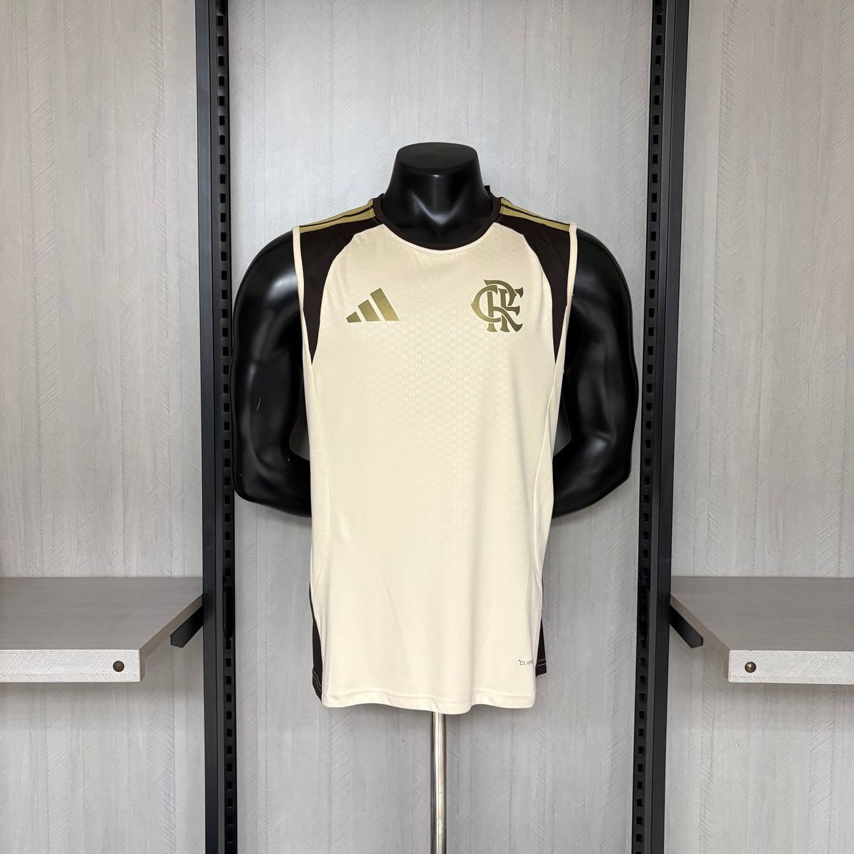 Flamengo Treino Regata 26/27 Torcedor Adidas Masculino - Bege