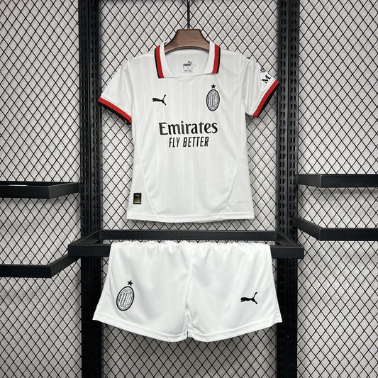 Kit Infantil Milan Away 24/25 . -Branco