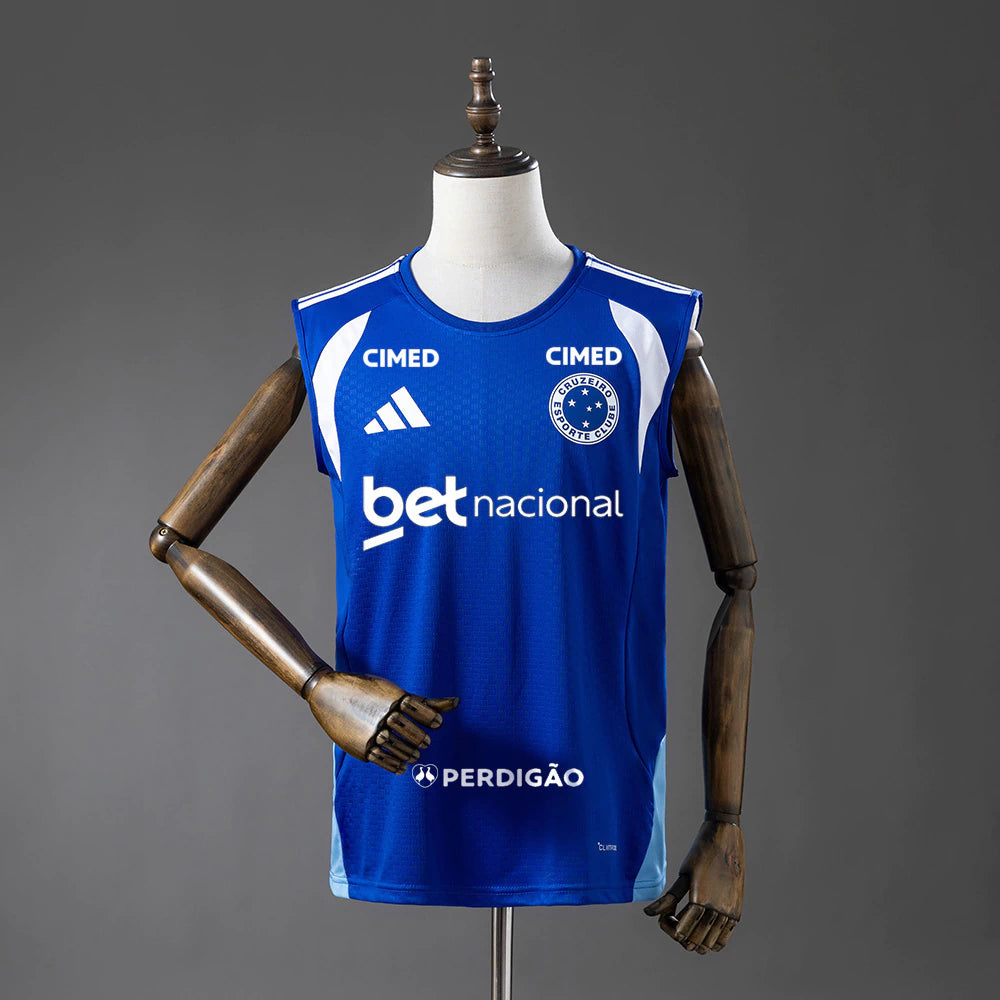 Cruzeiro Treino 26/27 Regata Com Patrocínios Adidas - Azul