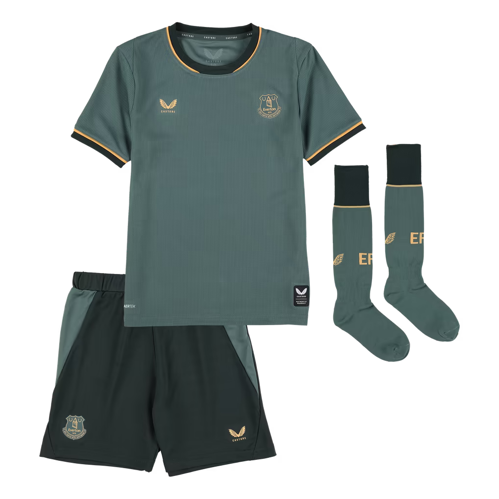 Kit Infantil Everton Third 26/27 Castore - Verde