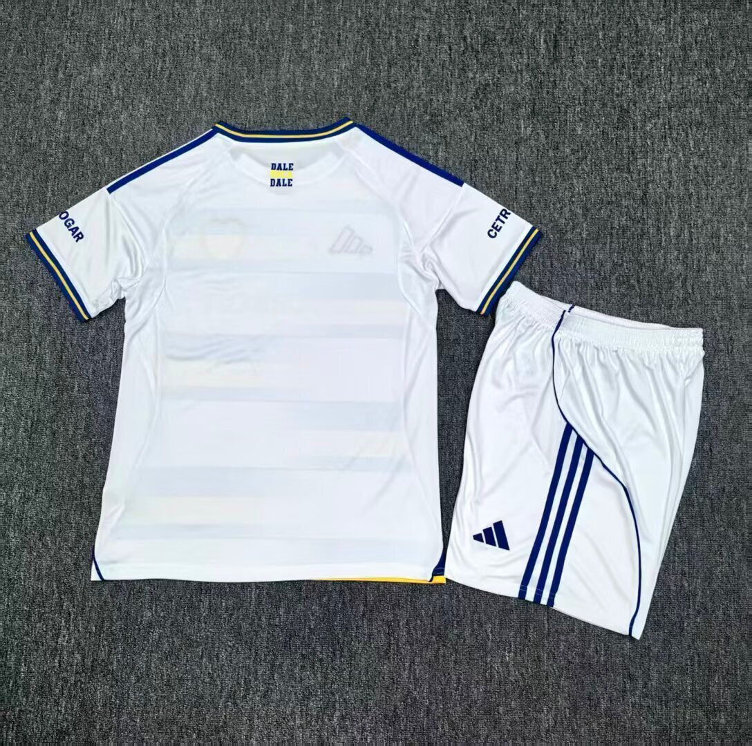 Kit Infantil Boca JRS Third 26/27  - Branca, Azul e Amarelo