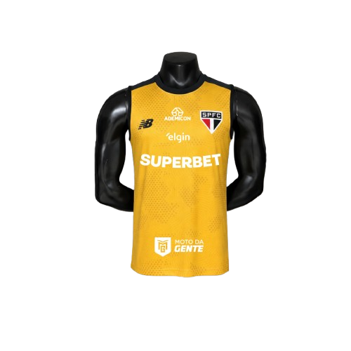São Paulo Treino Regata 26/27 Com Patrocinios New Balance  - Amarela
