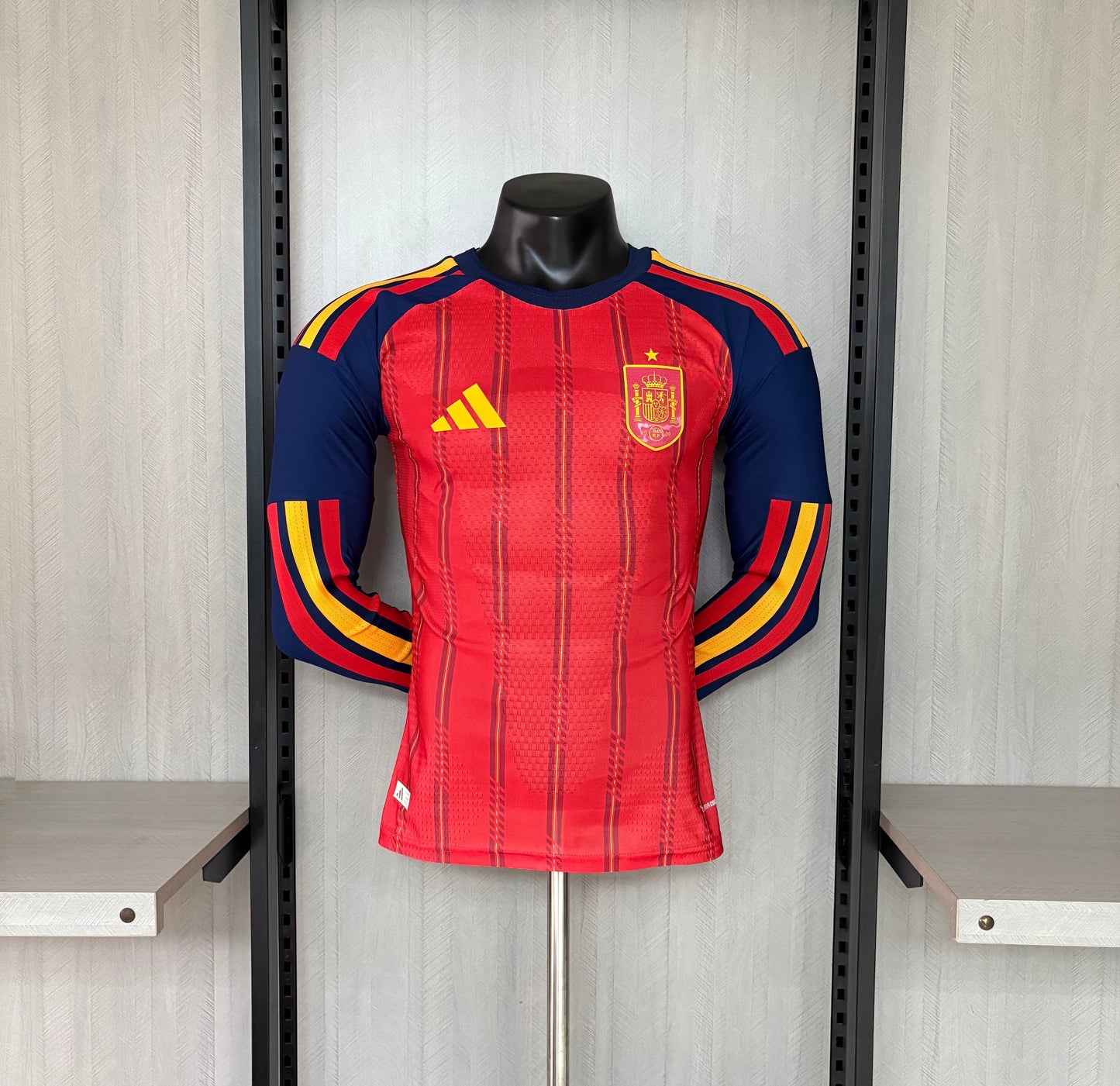 Espanha Home Manga Longa 26/27 Masculino Adidas Jogador - Vermelho