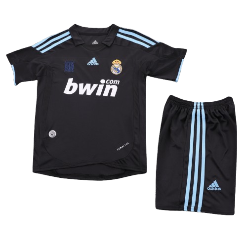 Kit Infantil Real Madrid Away Retrô 08/09 - Preto