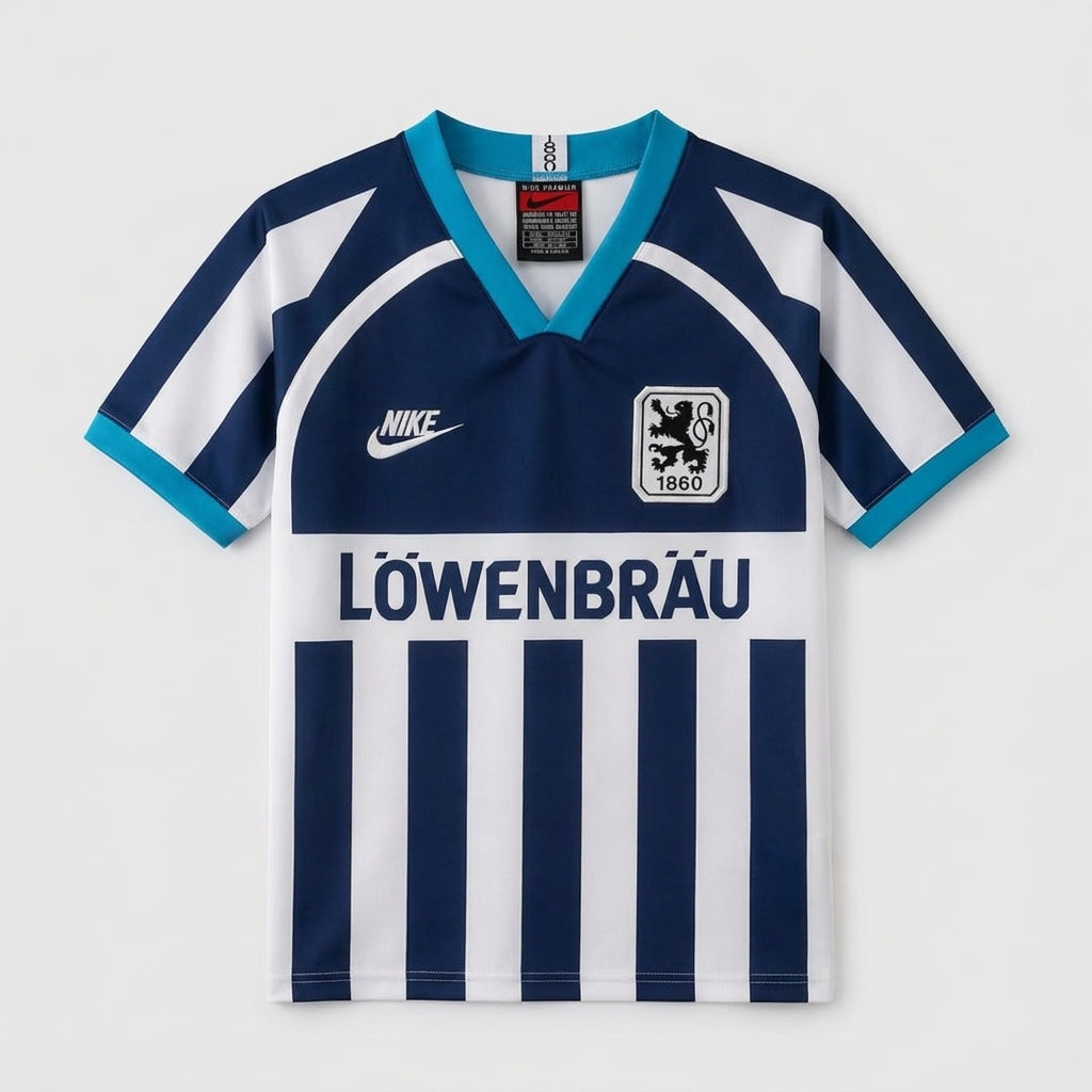 TSV 1860 Munich Away Retro 1995/96 Nike - Azul e Branca