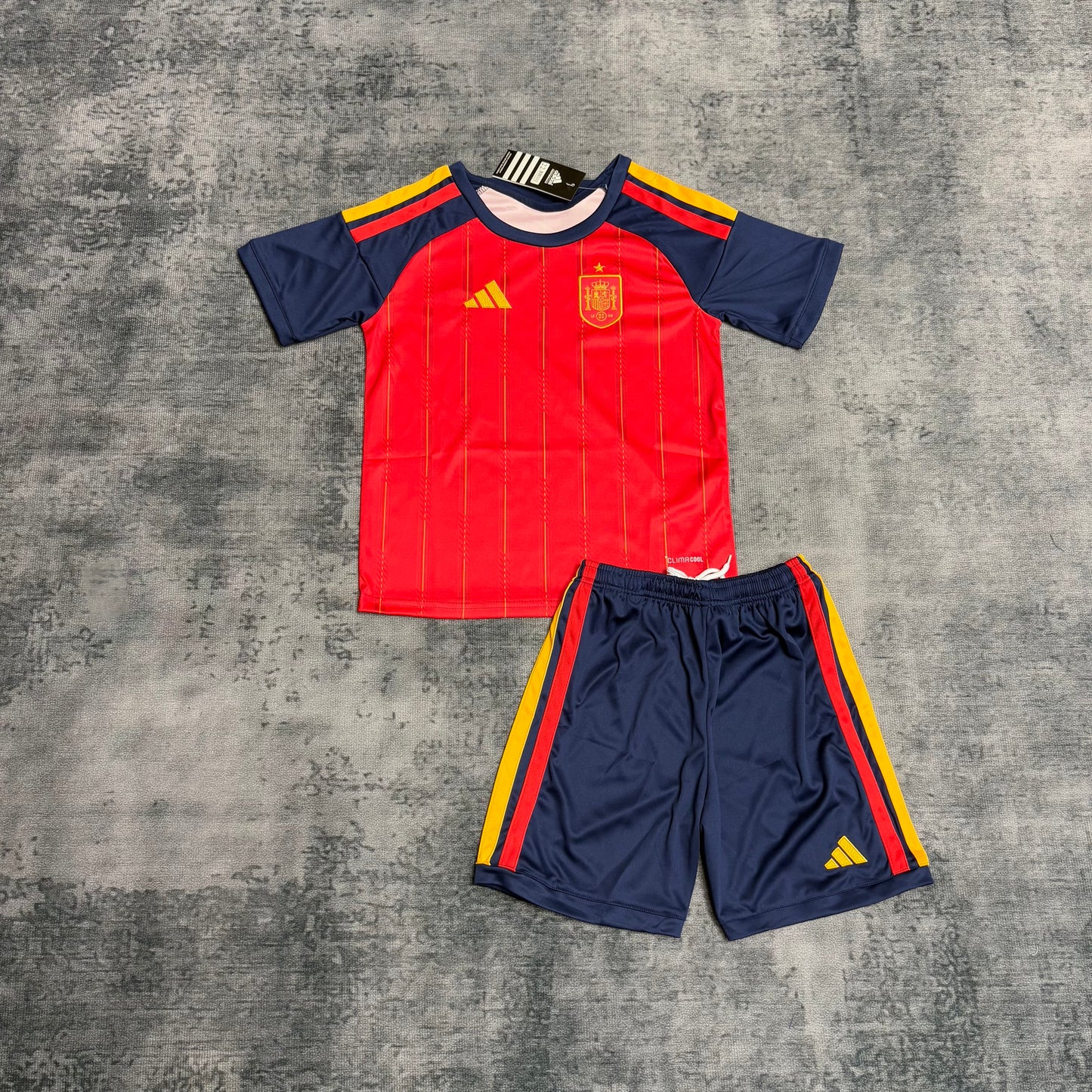 Kit Infantil Espanha Home 26/27 Adidas Unissex - Vermelho