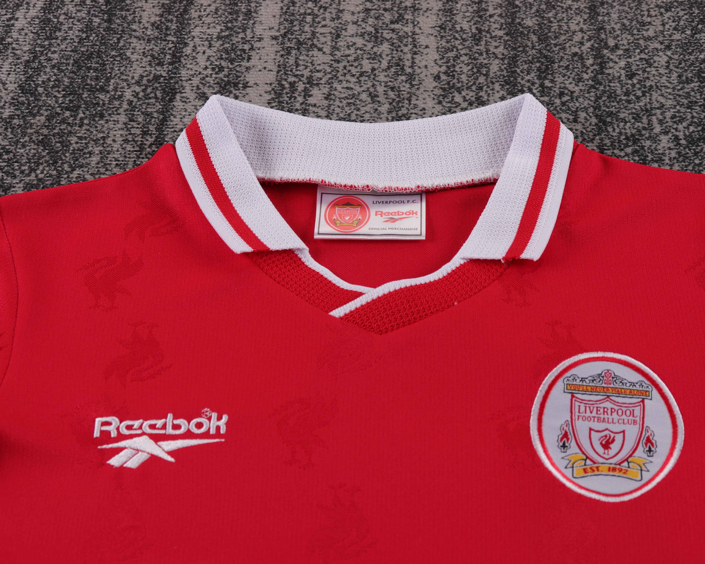 Kit Infantil Liverpool Home Retrô 96/97 Reebok - Vermelho