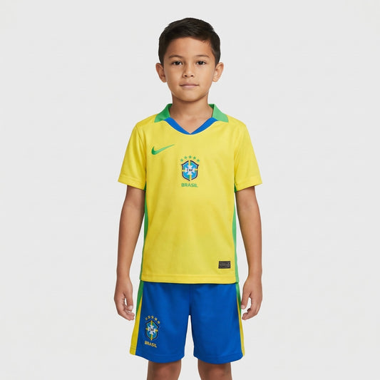 Kit Infantil Brasil Home 25/26 - Amarelo