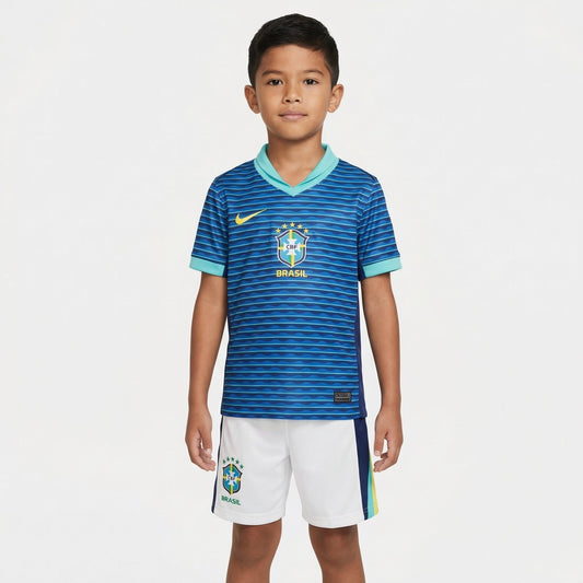 Kit Infantil Brasil Away 24/25 - Azul