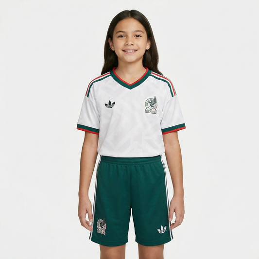 Kit Infantil México Away 26/27 Feminino - Branca