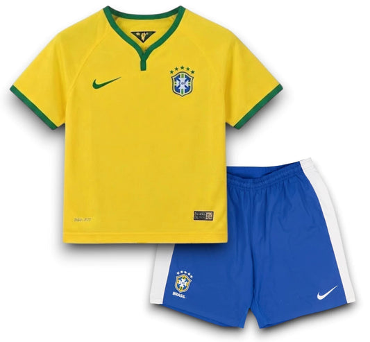 Kit Infantil Brasil Retro Home 2014 - Amarela