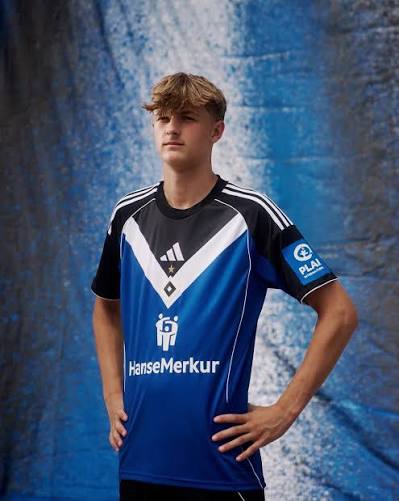 Hamburgo Away 25/26 Torcedor Adidas - Azul e Preto