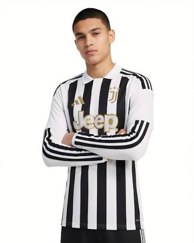 Juventus Home 26/27 Manga Longa Torcedor Adidas  - Preto e Branco