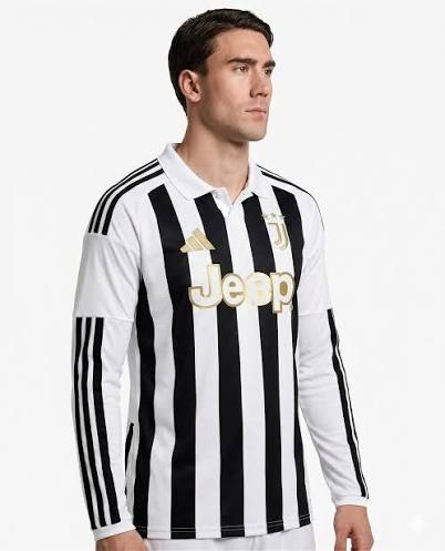 Juventus Home 26/27 Manga Longa Torcedor Adidas  - Preto e Branco