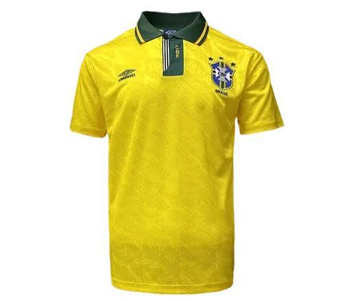 Brasil Home Retrô 1991/1993 Umbro - Amarela