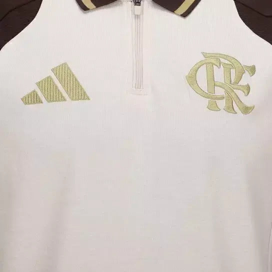 Flamengo Treino Polo 26/27 Torcedor Adidas Masculino - Bege