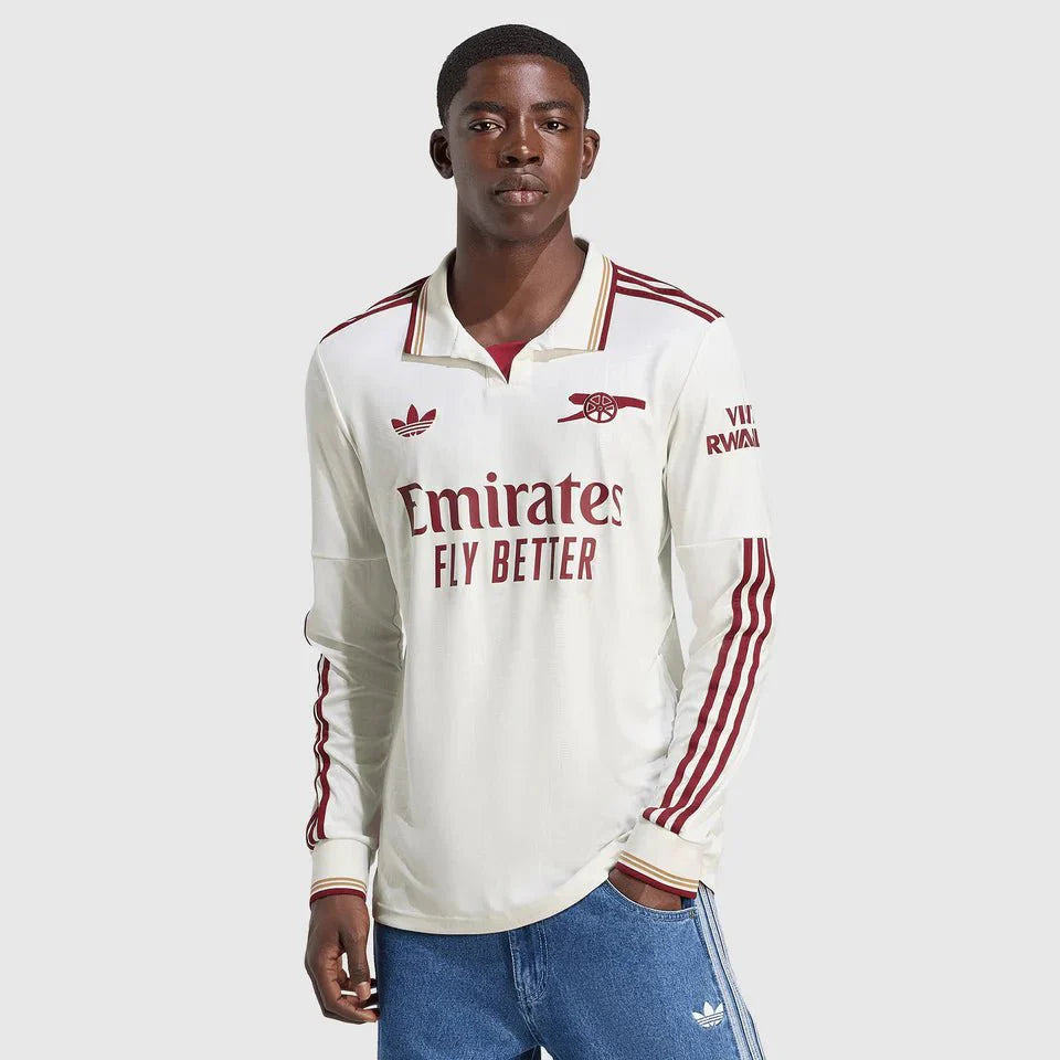 Arsenal Third 25/26 Manga Longa Adidas - Branca