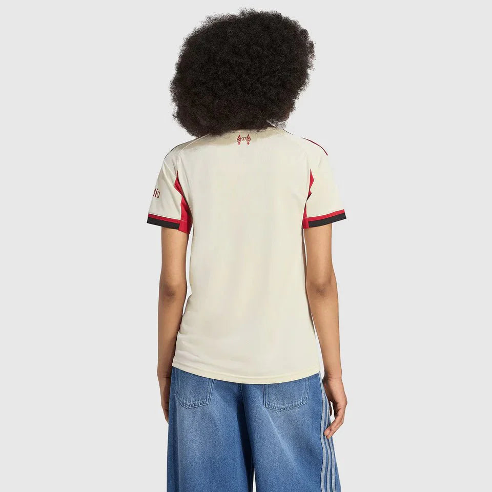 Liverpool Away 25/26 Feminina Adidas - Bege