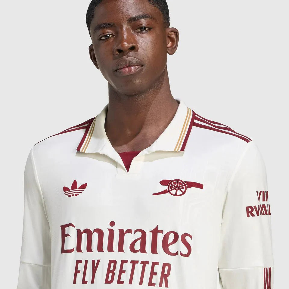 Arsenal Third 25/26 Manga Longa Adidas - Branca