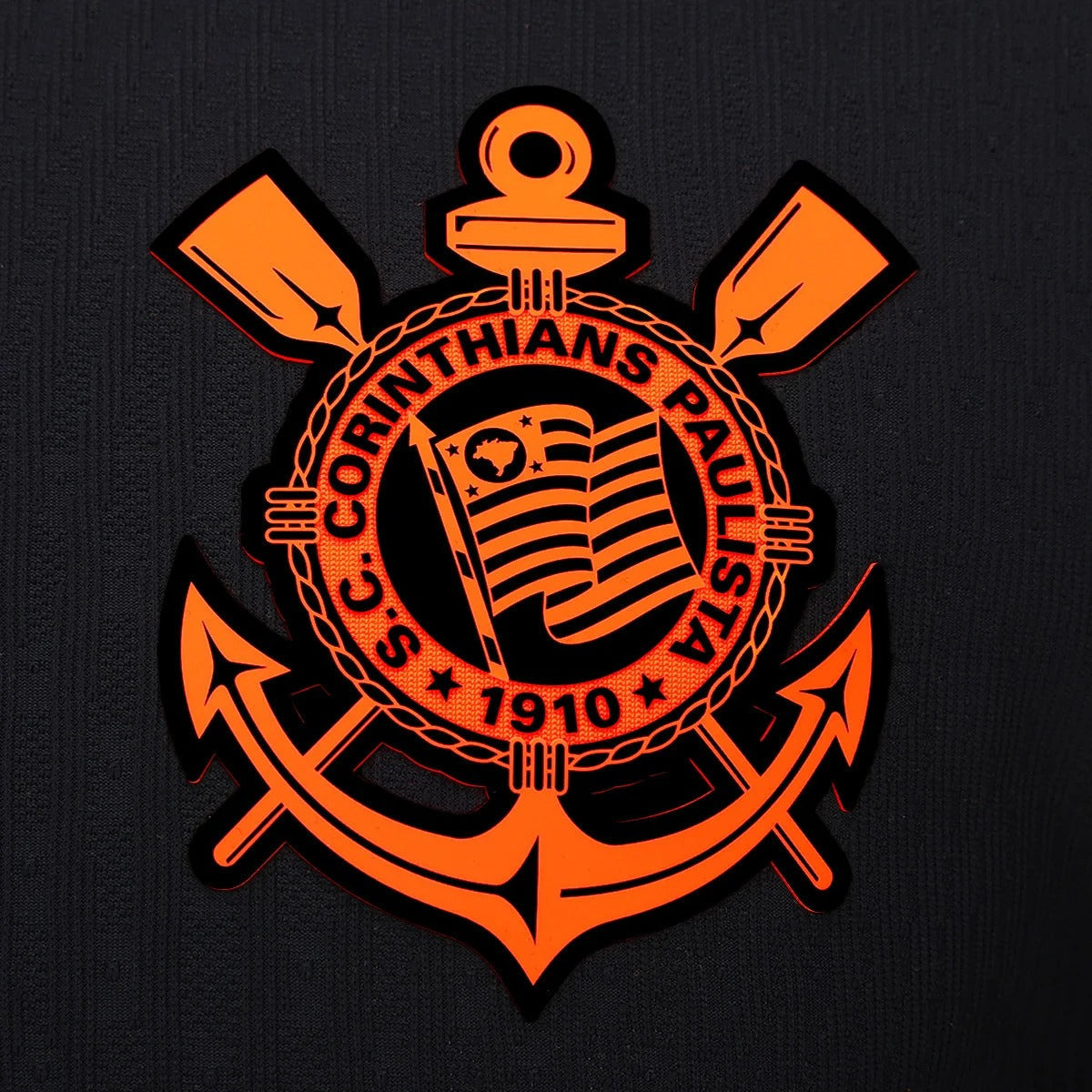 Corinthians Third 25/26 Jogador Com Patrocínios Nike Masculino - Preta e Laranja