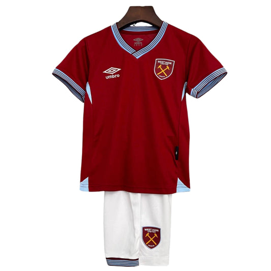 Kit Infantil West Ham Home 25/26  - Vinho