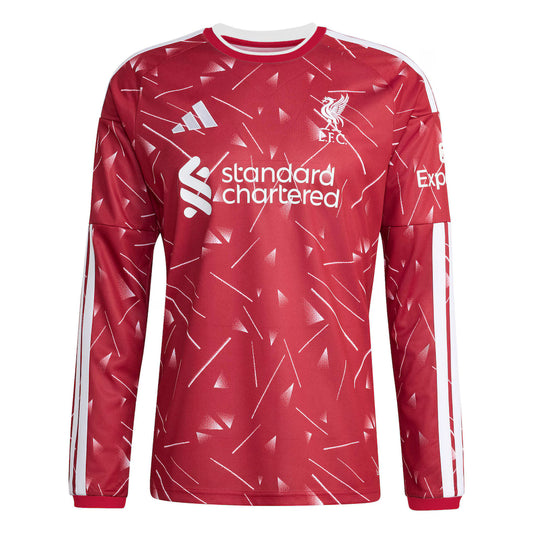 Liverpool Home 26/27 Manga Longa Adidas - Vermelho