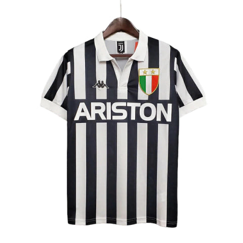 Juventus Home Retrô 1984/1985 Kappa - Preto e Branca