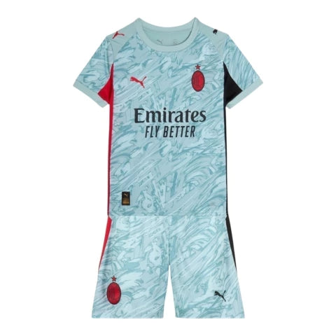 Kit Infantil Milan Goleiro 25/26 - Cinza
