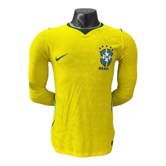 Brasil Home Manga Longa 26/27 Jogador Nike Masculina - Amarela
