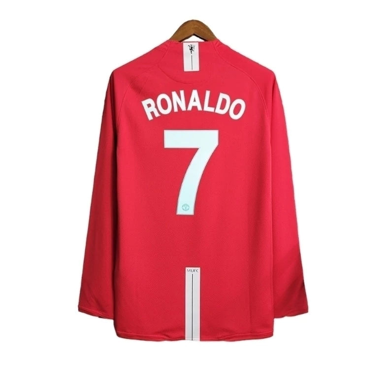 Manchester United Home 07/08 Manga Longa Nike - Vermelha