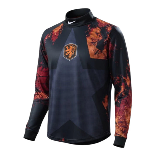 Holanda Goleiro Manga Longa 26/27 Masculino Nike Torcedor - Preto e Laranja
