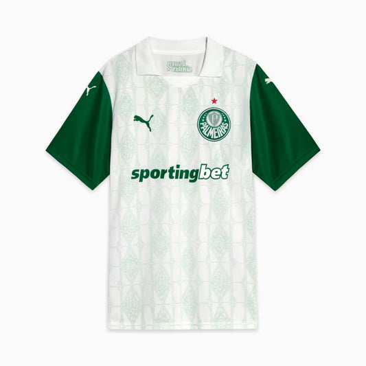 Palmeiras Away 25/26 Torcedor Masculina Puma - Branca e Verde