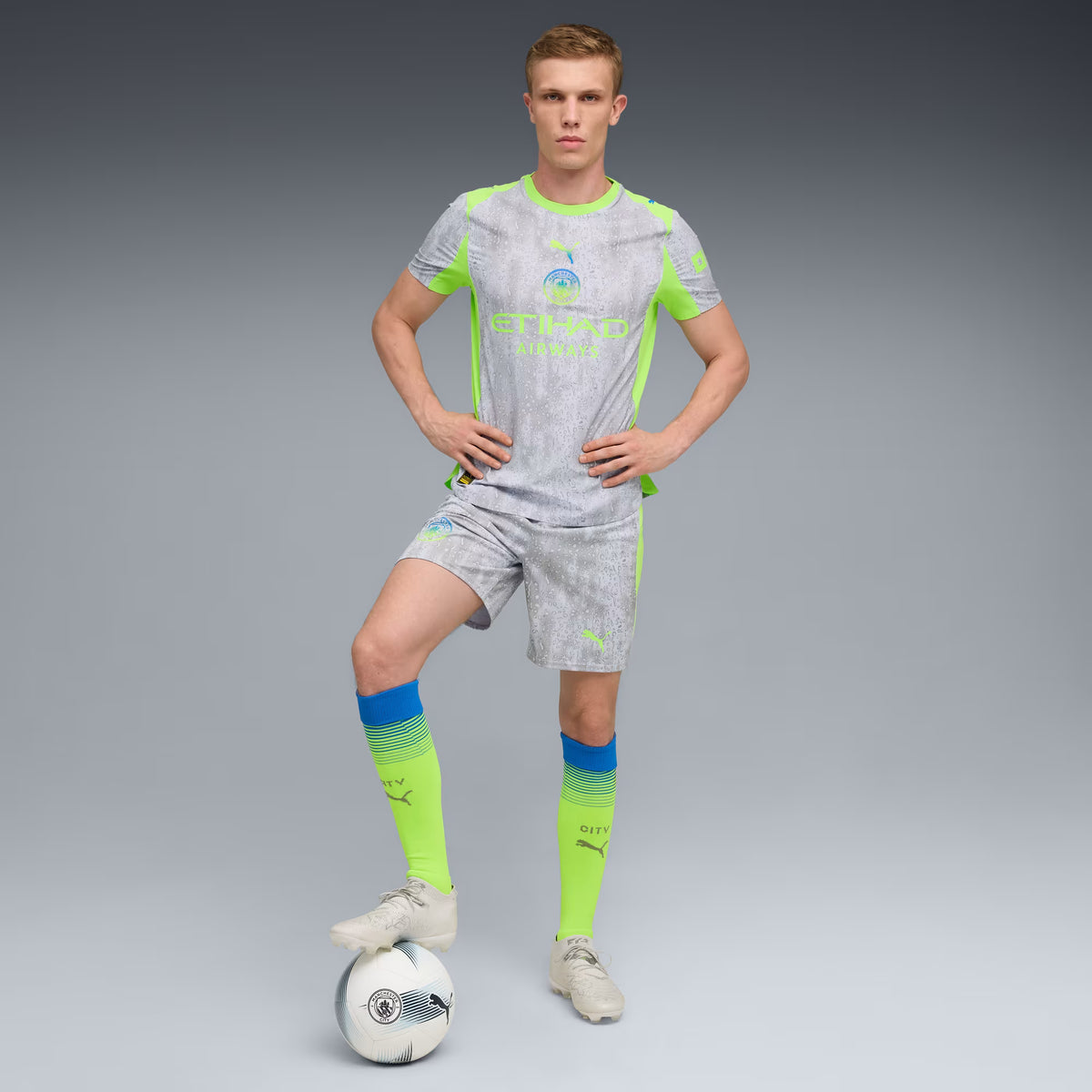 Manchester City Fourth 25/26 Jogador Puma  - Cinza