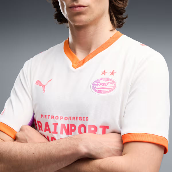 PSV Away 26/27 Torcedor Puma - Branco e Laranja