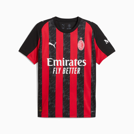 Milan Home 25/26 Torcedor Puma - Vermelho e Preto