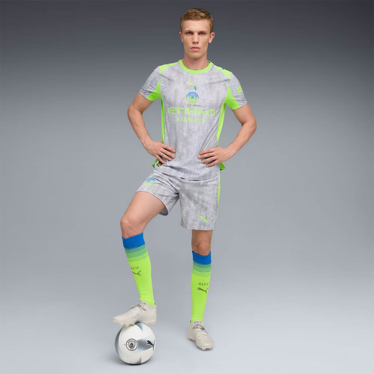 Manchester City Fourth 25/26 Torcedor Puma - Cinza