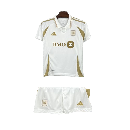 Kit Infantil Los Angeles FC Away 25/26  -Branco e Dourado