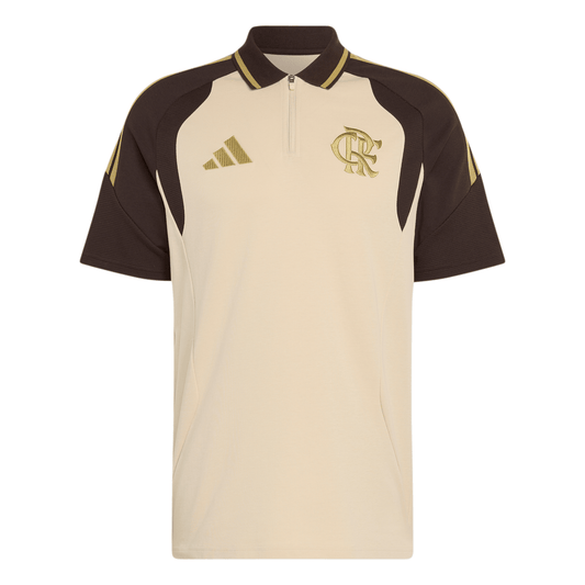 Flamengo Treino Polo 26/27 Torcedor Adidas Masculino - Bege