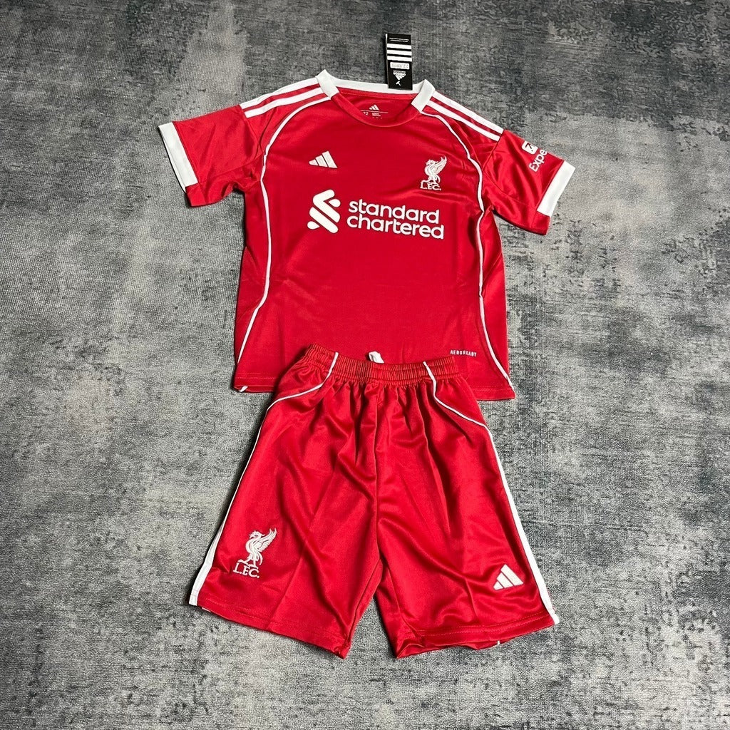 Kit Infantil Liverpool Home 25/26 - Vermelho